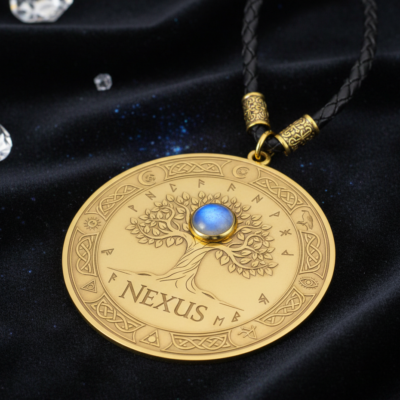 Amuleto do Nexus Sagrado: Árbore da Vida e as Runas